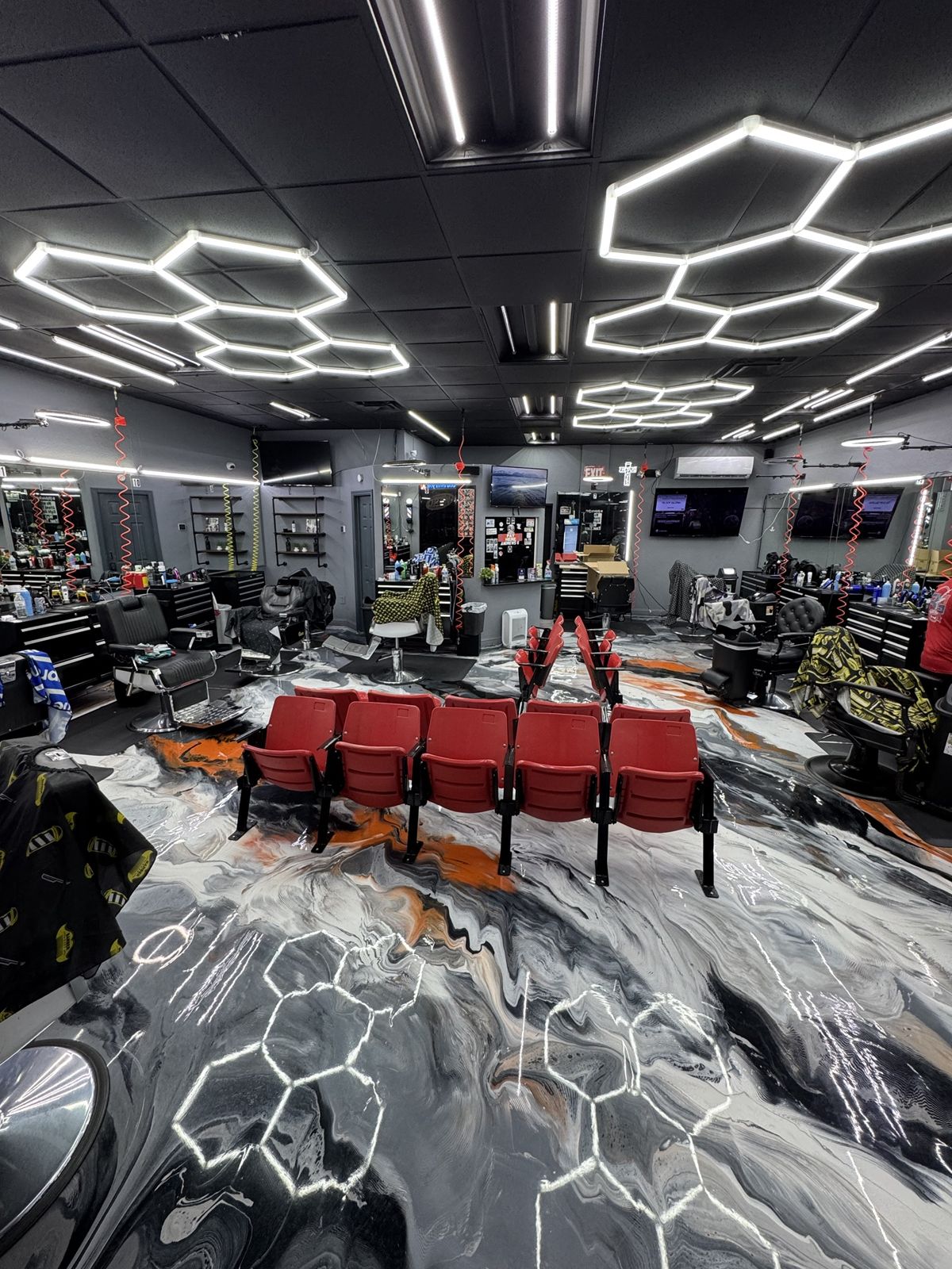Interior de RG Barbershop